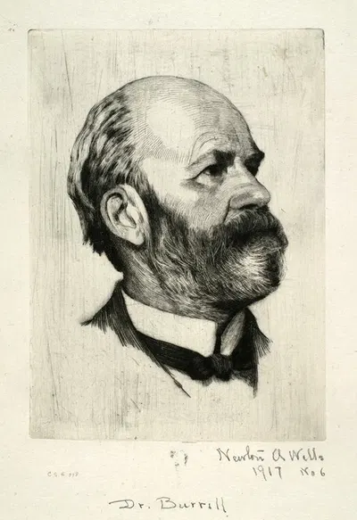 Portrait of Dr. Burrill by Newton A. Wells — digital art print download
