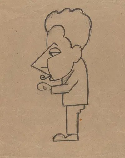 Study for Caricature of Man Ray by Richard Boix — digital art print download