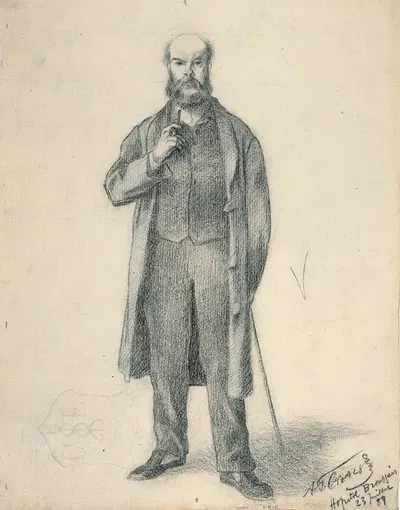 Verlaine (Paul-Marie) 1844-1896, à l'hôpital Broussais by Фредерик Огюст Казаль, 1889 — digital art print download