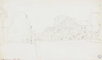 Carrefour à Paris ou dans les faubourgs by Фредерик Убро, 1895 - 1905 — digital art print download