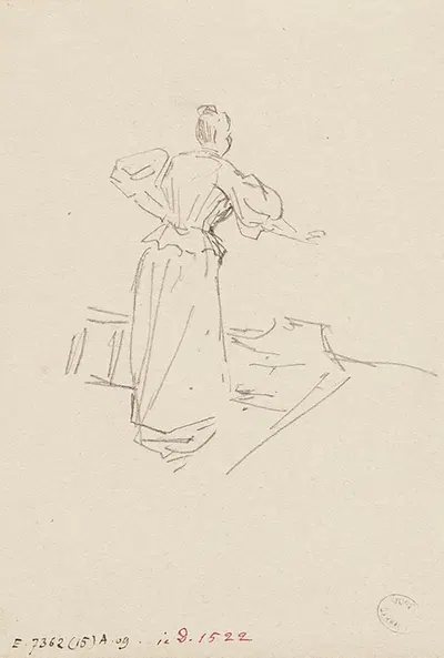 Femme de dos by Фредерик Убро, 1895 - 1905 — digital art print download