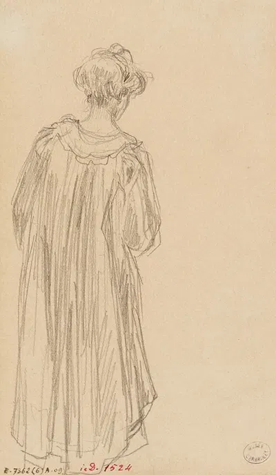 Femme en peignoir, vue de dos by Фредерик Убро, 1895 - 1905 — digital art print download