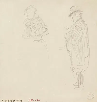 Femme et vieillard by Фредерик Убро, 1895 - 1905 — digital art print download