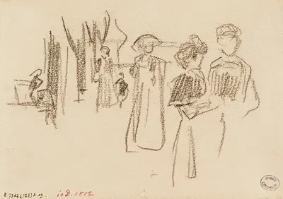 Femmes et enfant by Фредерик Убро, 1895 - 1905 — digital art print download