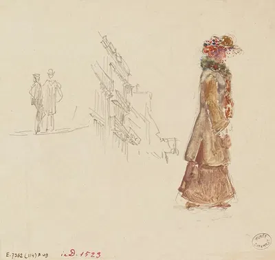 Portrait d'élégante by Фредерик Убро, 1895 - 1905 — digital art print download