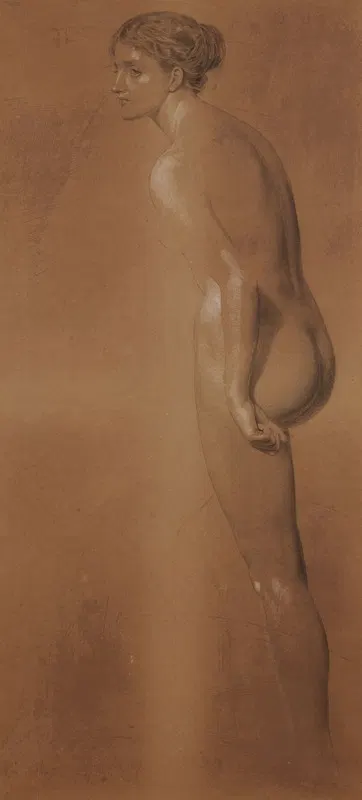 Female Nude by Frederick Sandys, 1898 — digital art print download