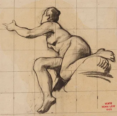 Etude de femme contorsionnée by Анри Леопольд Леви — digital art print download