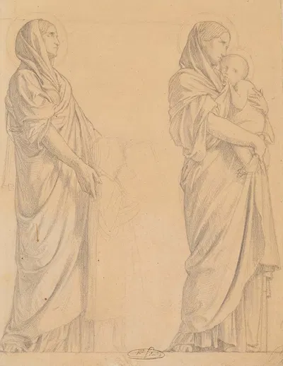 la procession des Saintes Femmes by Жан-Ипполит Фландрен, 1849-1853 — digital art print download