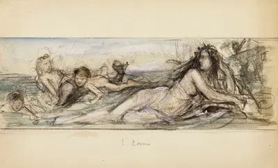 L'eau by Леон Франсуа Комерр — digital art print download