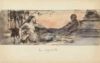 Le Crépuscule by Леон Франсуа Комерр — digital art print download
