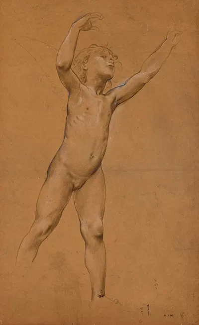 Etude de fillette nue by Люк-Оливье Мерсон — digital art print download