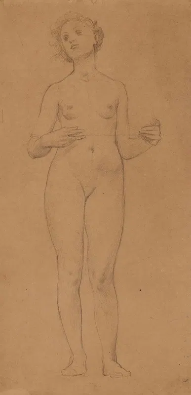 Jeune femme nue by Люк-Оливье Мерсон — digital art print download