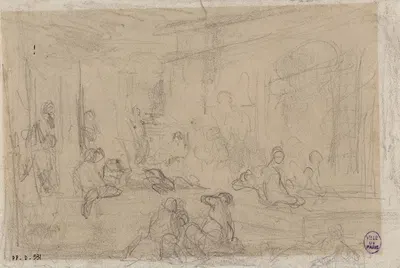 Croquis pour un tableau by Нарцисс-Виржиль Диаз де Ла Пенья — digital art print download
