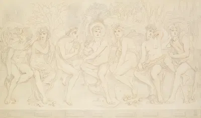 The Singing of Love by Simeon Solomon, 1870 — digital art print download