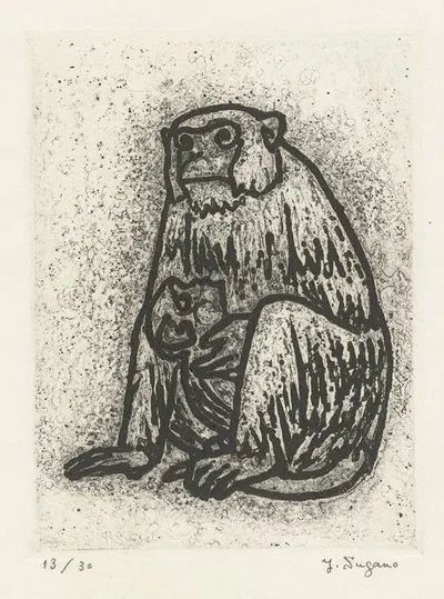 Aap met jong by Ё Сугано, 1937 - 1969 — digital art print download