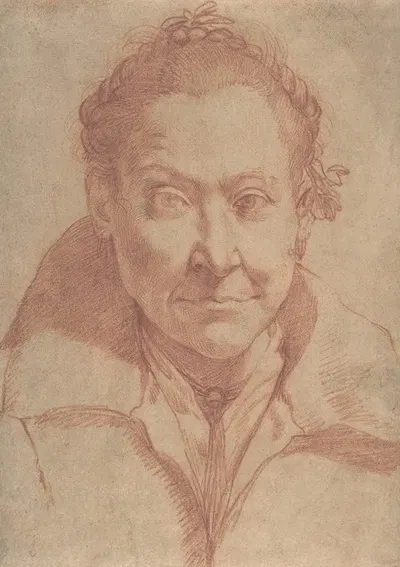 Bust-Length Portrait of a Woman by Агостино Караччи, 1557–1602 — digital art print download