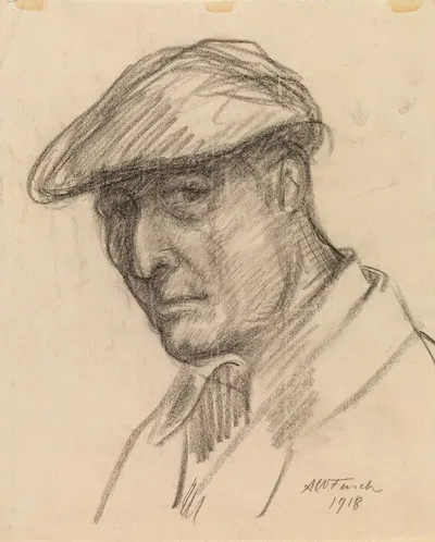 Self-Portrait by Alfred William Finch, 1918 — digital art print download