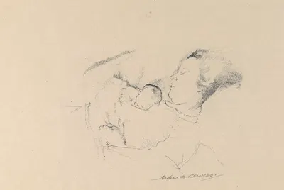 Mother and Child by Артур Боун Дэвис, 1921 — digital art print download