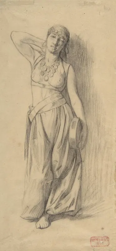Study for 'The Almeh' by Шарль Барг, 1879 — digital art print download