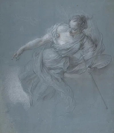 Allegorical Figure of Painting by Шарль-Антуан Койпель — digital art print download
