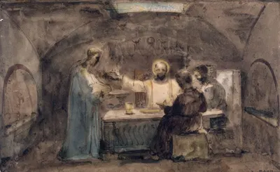 Un repas dans une crypte by Франсуа-Мариус Гране, 1841 — digital art print download