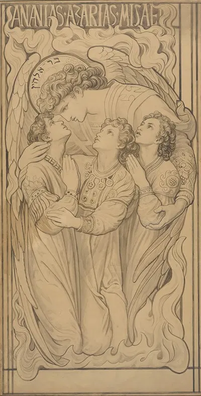 Ananais, Azarias, Misael by Фредерик Джеймс Шилдс — digital art print download