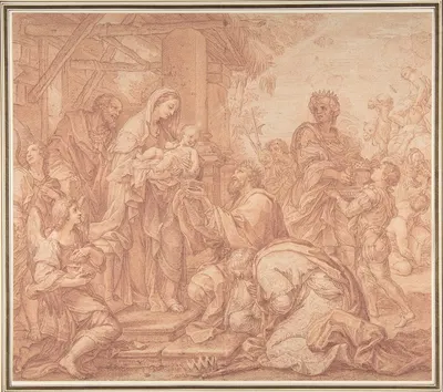 The Adoration of the Magi by Giuseppe Bartolomeo Chiari, 1654–1727 — digital art print download