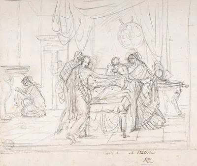 Scene from Ancient History; Cup Offered to an Invalid by Жак Луи Давид — digital art print download