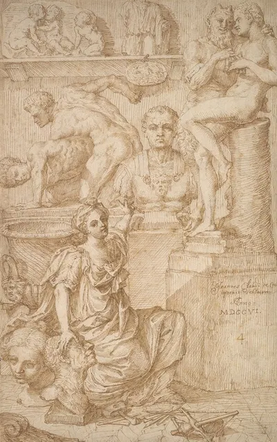 Allegory of Sculpture by Jan Claudius de Cock, 1704 — digital art print download