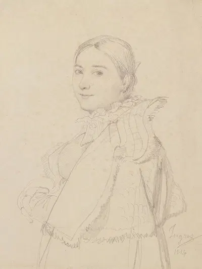 Madame Jean-Auguste-Dominique Ingres, née Madeleine Chapelle by Жан Огюст Доминик Энгр, 1814 — digital art print download