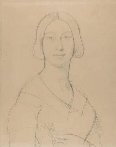 Portrait of Madame Paul Meurice, née Palmyre Granger by Жан Огюст Доминик Энгр — digital art print download