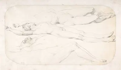 Studies for the Cadaver of Acron by Жан Огюст Доминик Энгр — digital art print download