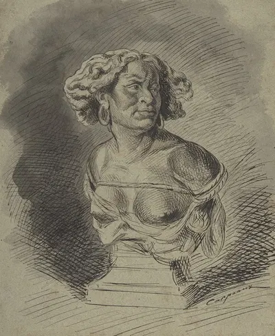 Study related to 'Why Born Enslaved!' by Жан-Батист Карпо, 1868–1875 — digital art print download