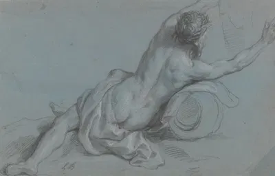Reclining River God by Louis de Boullogne the Younger, 1694–1715 — digital art print download