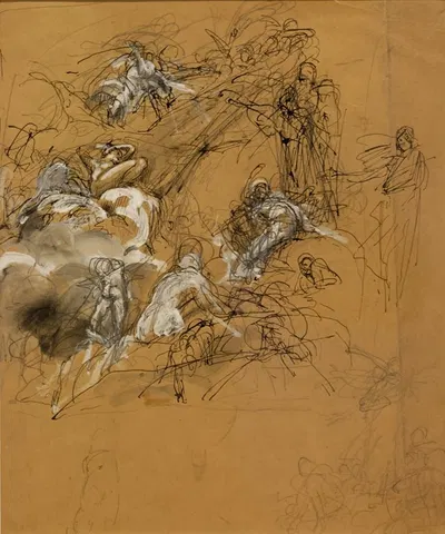 Étude de figures volantes by Люк-Оливье Мерсон — digital art print download