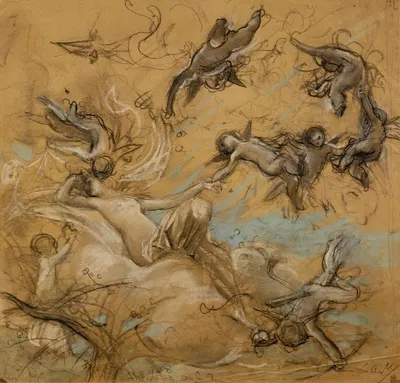 Étude de figures volantes by Люк-Оливье Мерсон — digital art print download