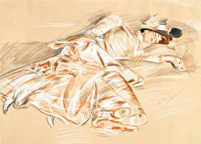 Jeune Fille Endormie by Поль Сезар Элью — digital art print download