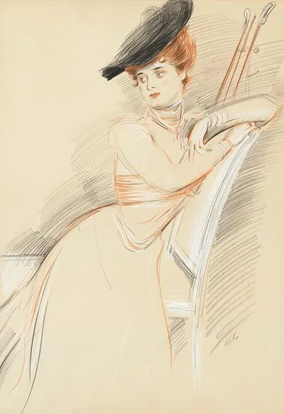 Miss Taylor seated by Поль Сезар Элью — digital art print download