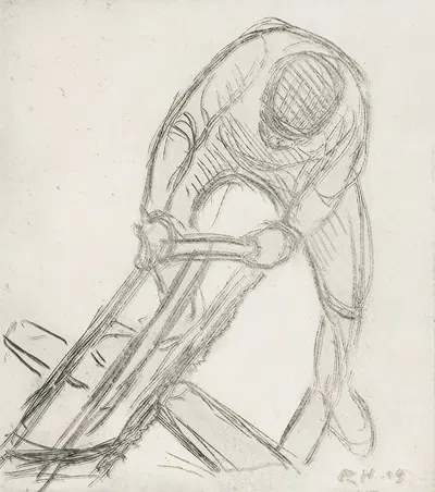Log Cutter (Kalle Bäckström from Tuomela, Tuusula) by Pekka Halonen, 1909 — digital art print download