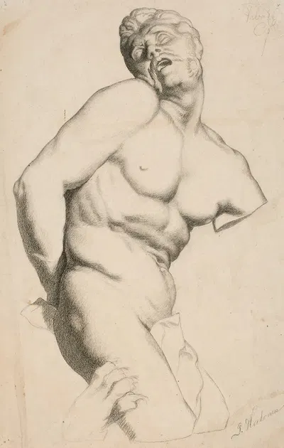 Milo of Croton by Pekka Halonen, 1886 — digital art print download