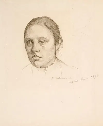 Sohvi Virpelä (the Artist's Sister) by Pekka Halonen, 1898 — digital art print download