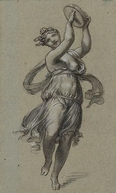 Danseuse au tambourin by Пьер-Поль Прудон, 1800 — digital art print download