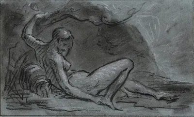 Jeune femme nue allongée by Пьер-Поль Прудон, 1800 — digital art print download