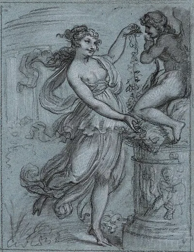 Vénus couronnant l'Amour by Пьер-Поль Прудон, 1800 — digital art print download