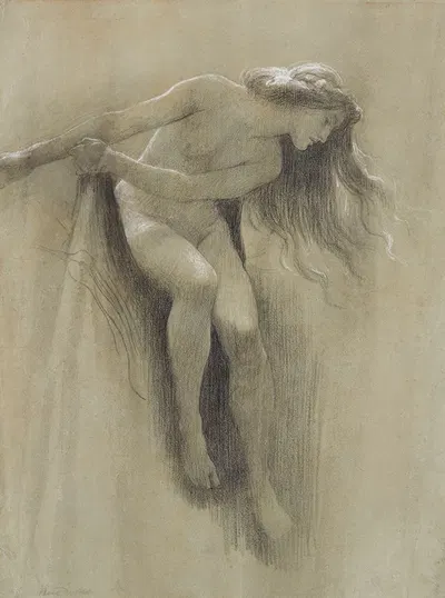 Study for 'La Belle Dame Sans Merci' by Фрэнк Дикси — digital art print download