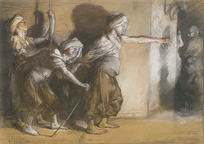 The Three Blind Men (Arabian Nights) by Уильям Орпен, 1901 — digital art print download