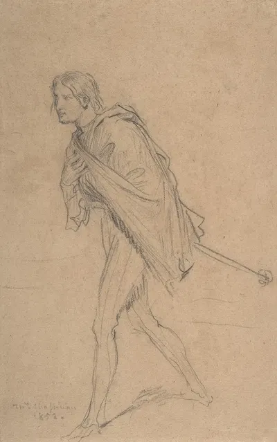 Cassio Bowing by Теодор Шассериу, 1852 — digital art print download