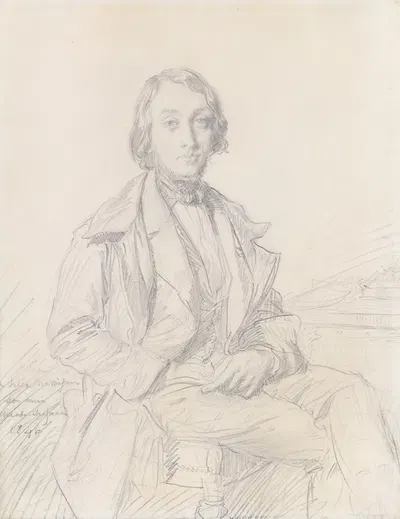 Portrait of Félix Ravaisson by Теодор Шассериу, 1846 — digital art print download