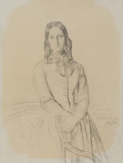 Portrait of Madame Ravaisson by Теодор Шассериу, 1846 — digital art print download