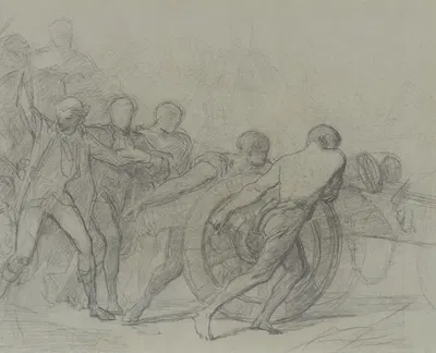 Study for 'The Enrollment of the Volunteers of 1792' by Томас Кутюр — digital art print download